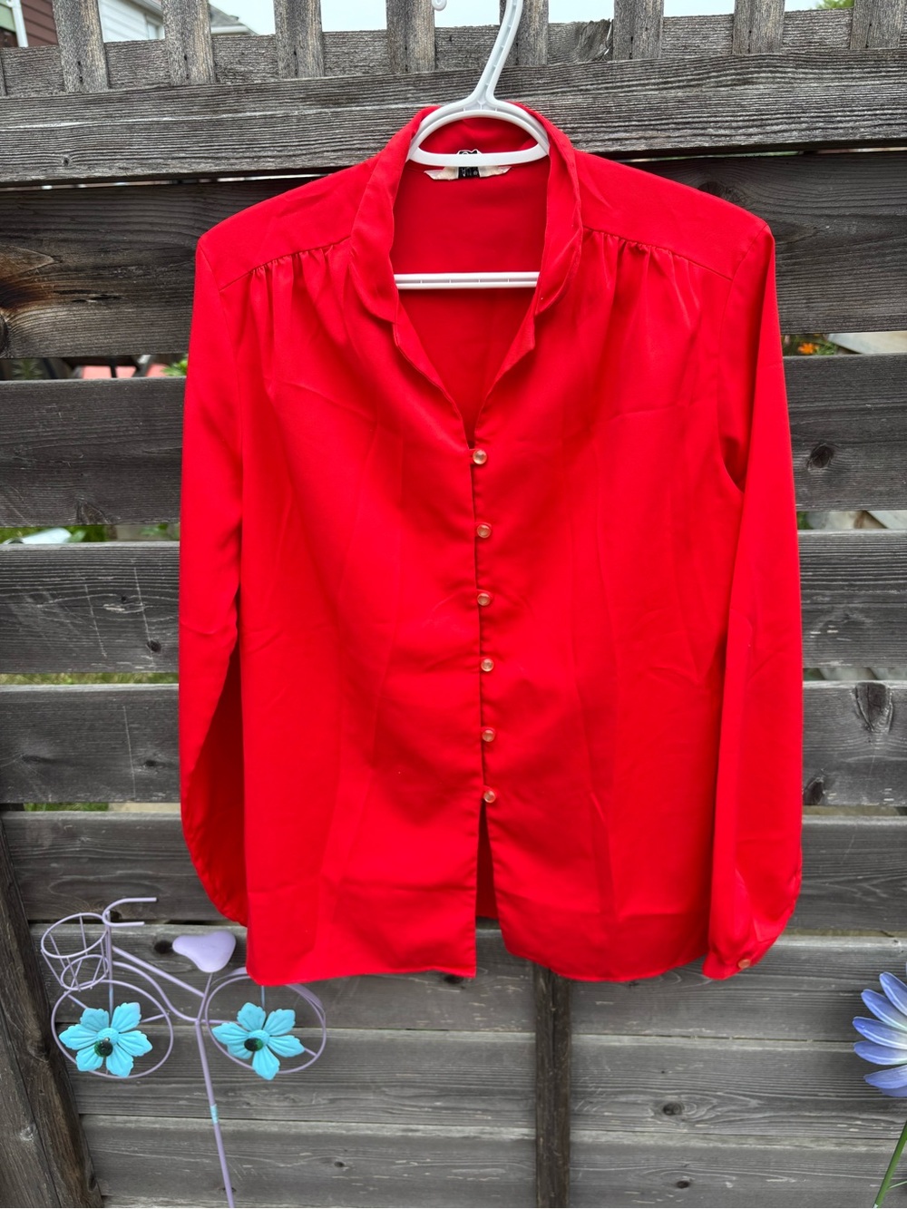 Vintage 80s Button-Front Blouse
